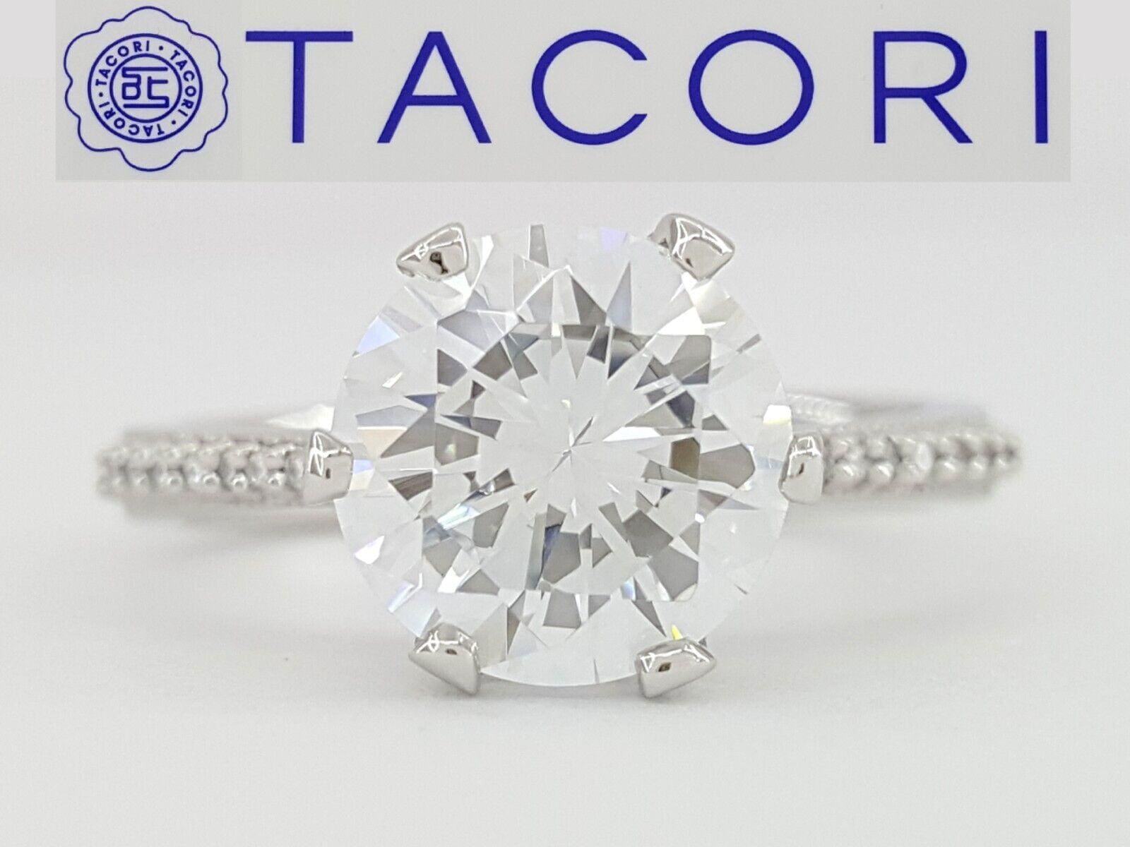 Simply Tacori Platinum Semi-Mount Engagement Ring 0.18 ct 3,850