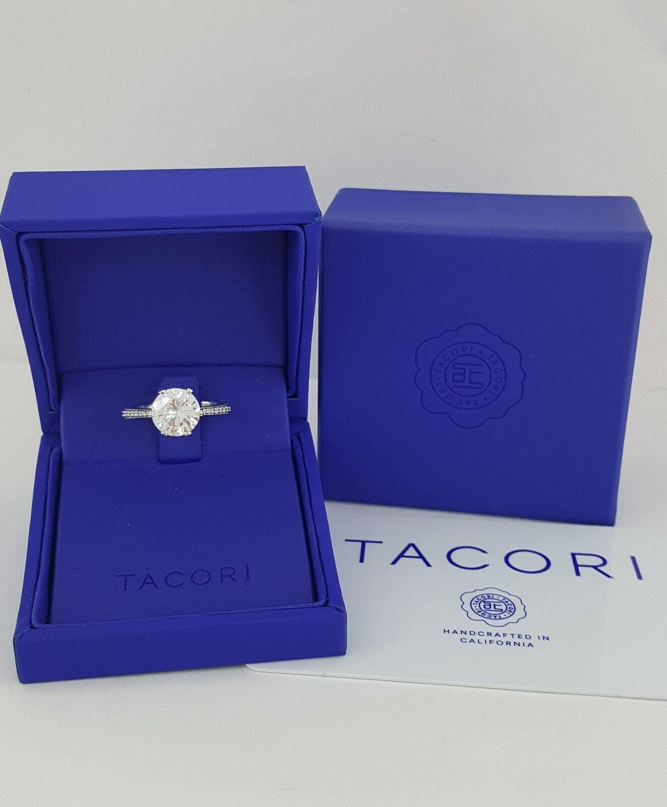 Simply Tacori Platinum Semi-Mount Engagement Ring 0.18 ct 3,850