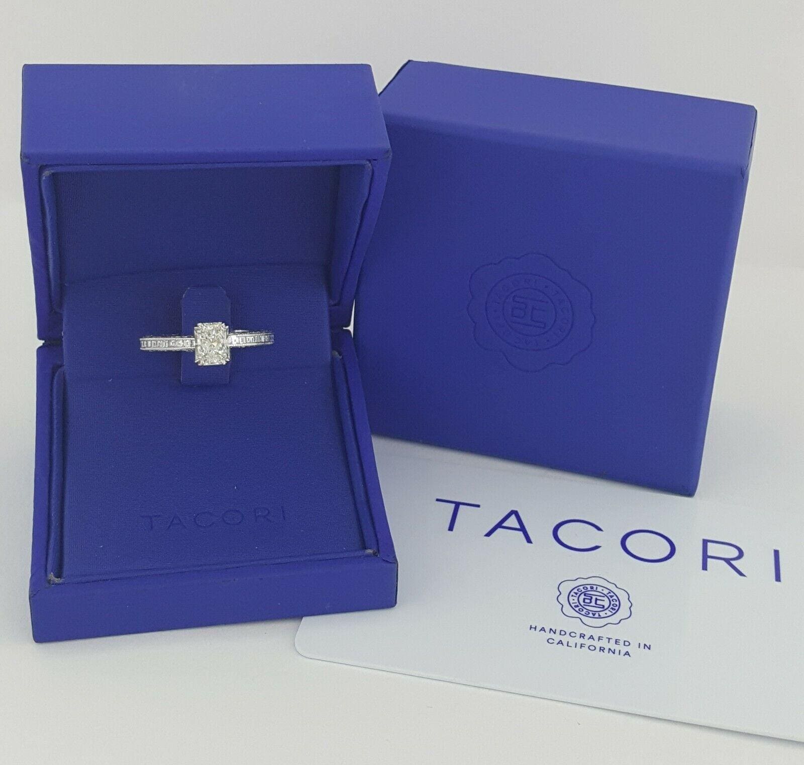 TACORI Crescent HT2273 Platinum Radiant Diamond Engagement Ring 2 ct GIA