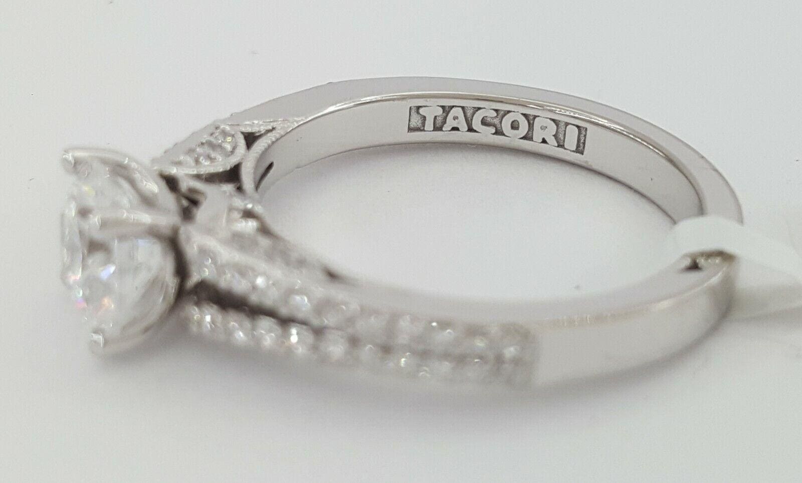 TACORI Simply Tacori 3001 18k White Semi-Mount Engagement Ring 0.34 ct Rtl 3180
