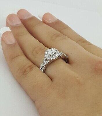 Helzberg Radiant Star® Round Diamond Halo Engagement Ring 1.12 ct 14K Gold