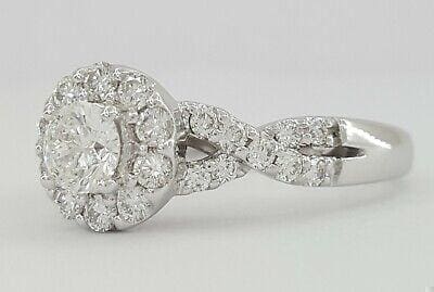 Helzberg Radiant Star® Round Diamond Halo Engagement Ring 1.12 ct 14K Gold
