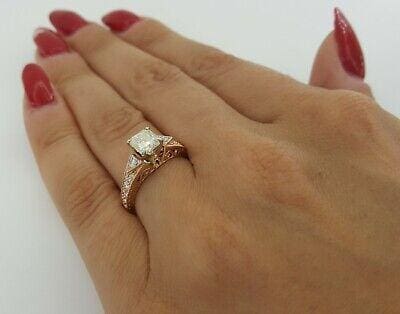 Radiant Cut Diamond Engagement Ring EGL-USA 1.24 ct 14K Rose Gold Rtl 4,950