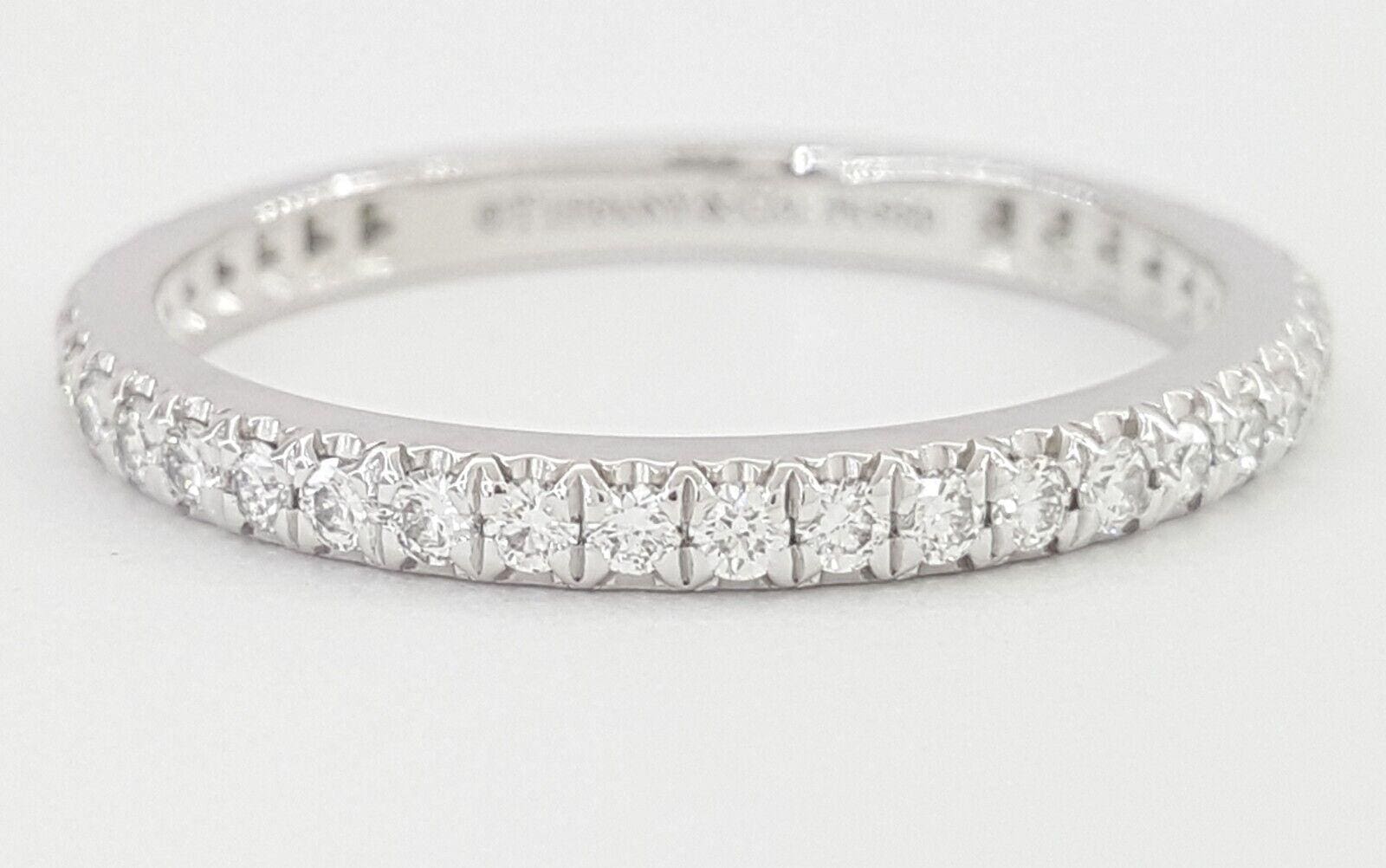 Tiffany & Co Soleste Full Circle Eternity Diamond Band Ring 0.31 ct Plat Rt4,650