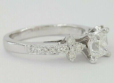 Princess Cut Diamond Engagement Ring 1.30 ct 18K White Gold D/VS2 Rtl 10,000