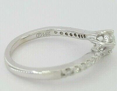 Ever Us Two Stone 0.5 ct 14K White Gold Round Cut Diamond Engagement Ring