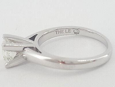 Leo Princess Diamond Solitaire Engagement Ring 1 ct 14K & Plat I/VS2 Rtl 10.4k
