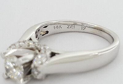 Diamond Engagement Ring w/ EGL-USA GemID 1 ct 14k White Gold Retail 5,250