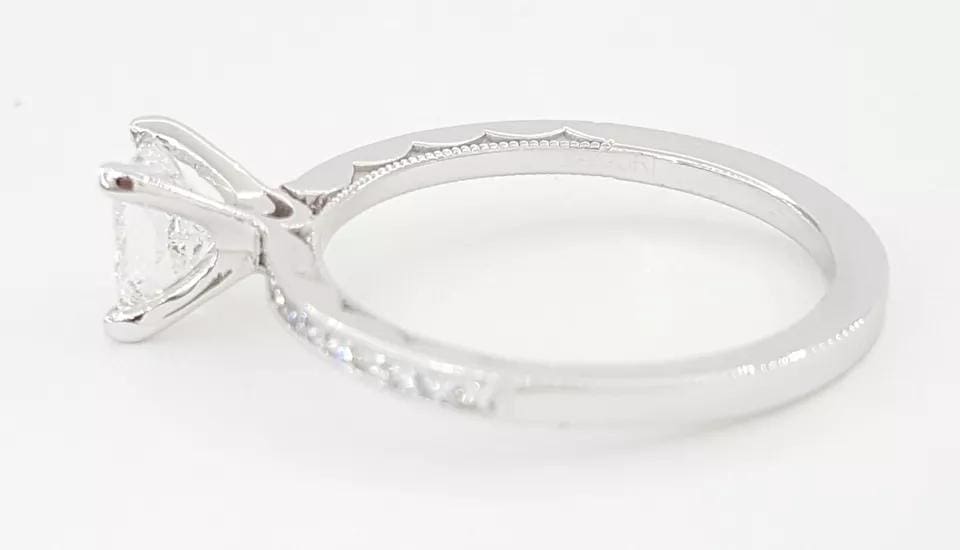 TACORI Sculpted Crescent 45-15 Princess Diamond Engagement Ring 0.98 ct 18K WG