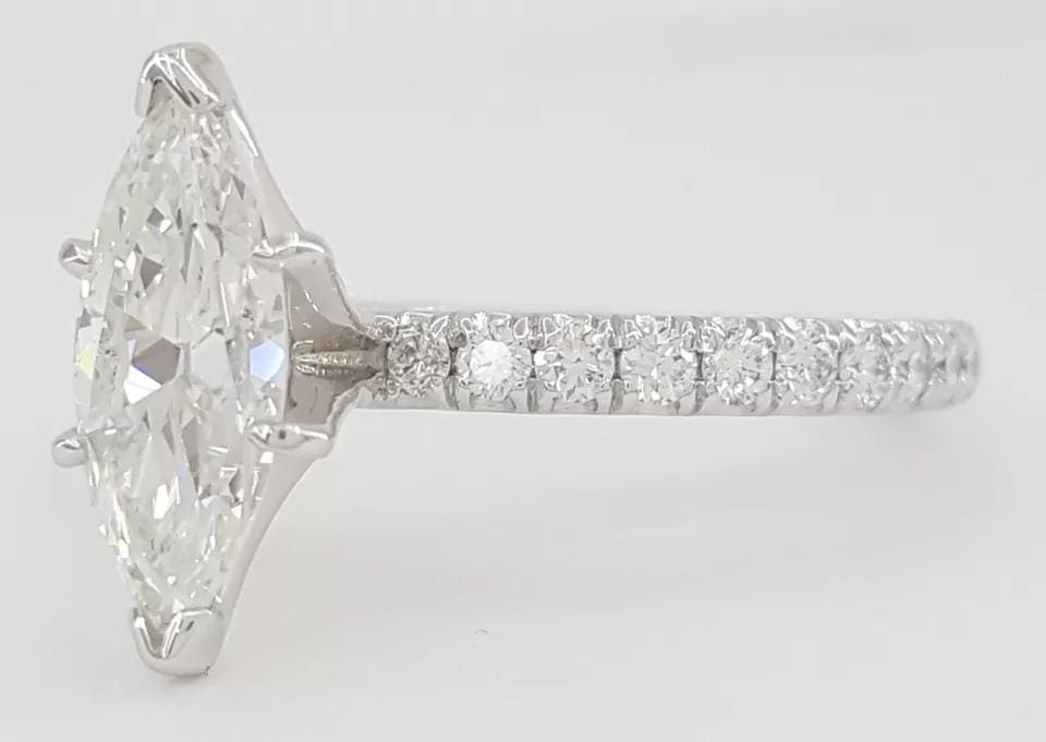 Gabriel & Co. Marquise Cut Diamond Engagement Ring 1.53 ct 14K Gold GIA Rtl 10K
