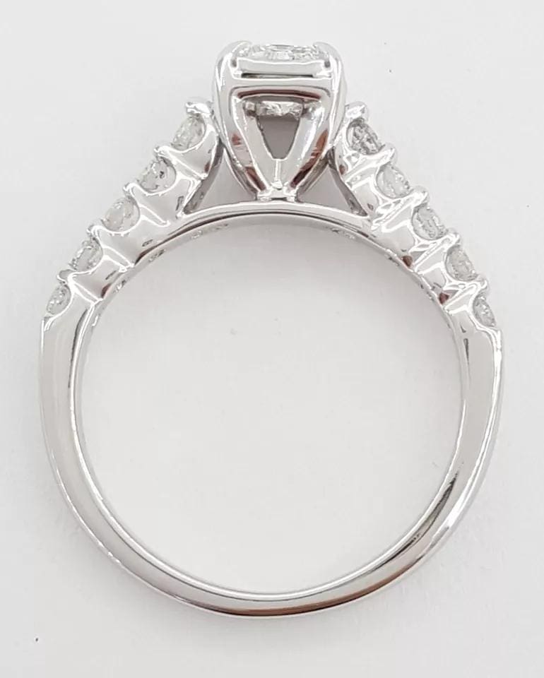 Princess Brilliant Cut Diamond Engagement Ring 14k White Gold 0.79 ct Rtl 2,995