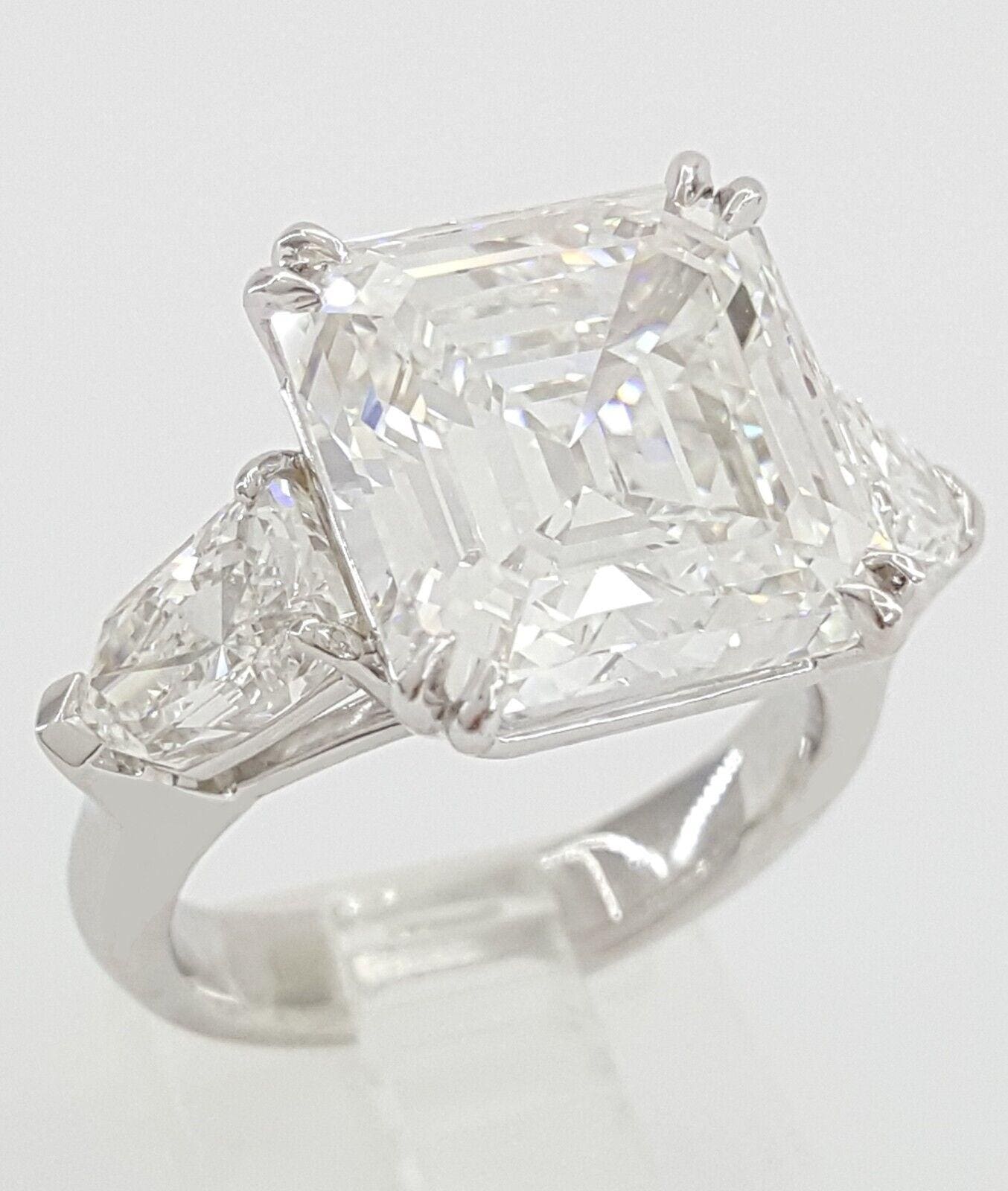 Asscher & Shield Cut Diamond Engagement Ring 12.48 ct E/IF GIA Rtl $1,655,000.