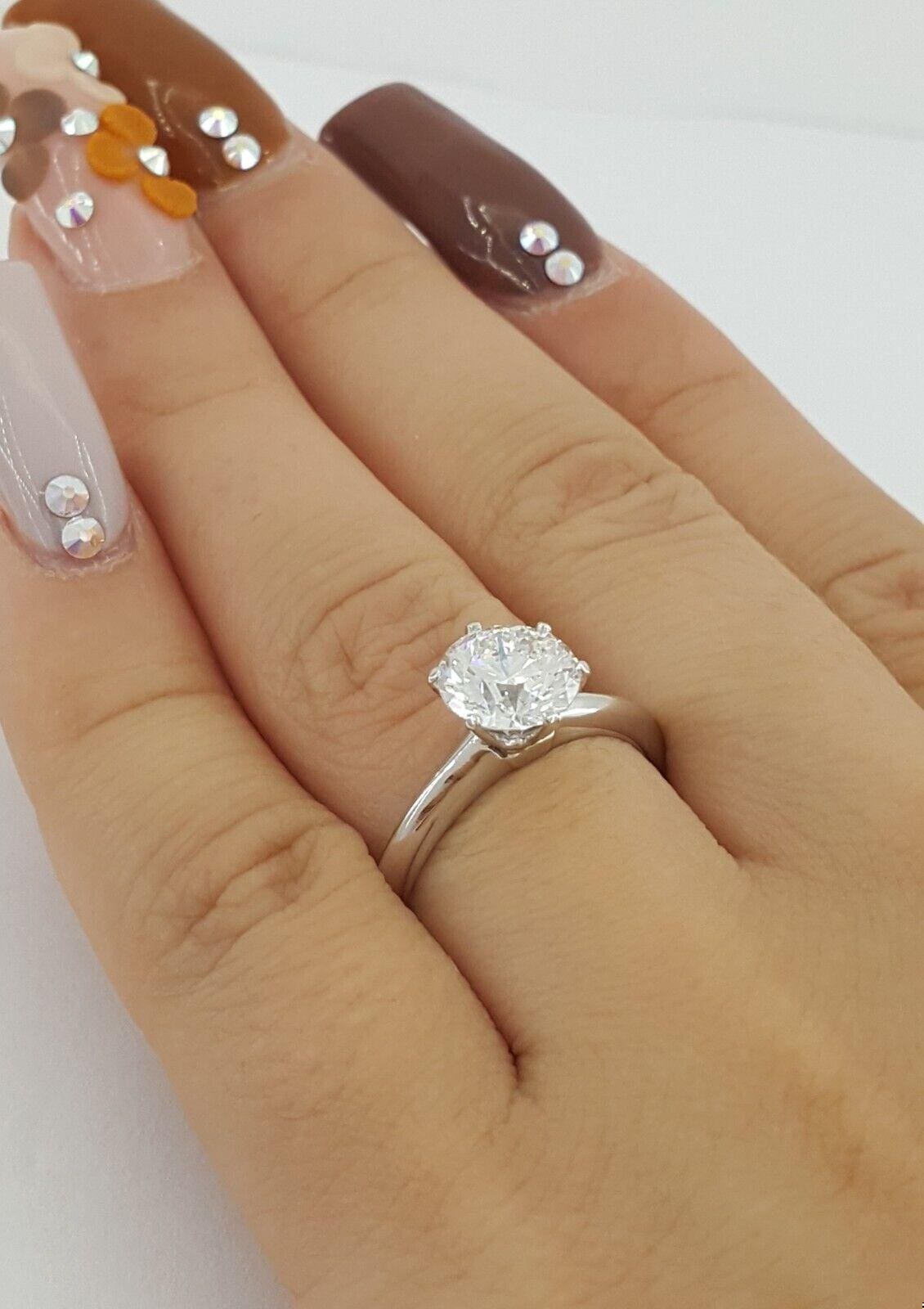 Tiffany & Co 1.58 ct Round Diamond Platinum Solitaire Engagement Ring E/VVS1