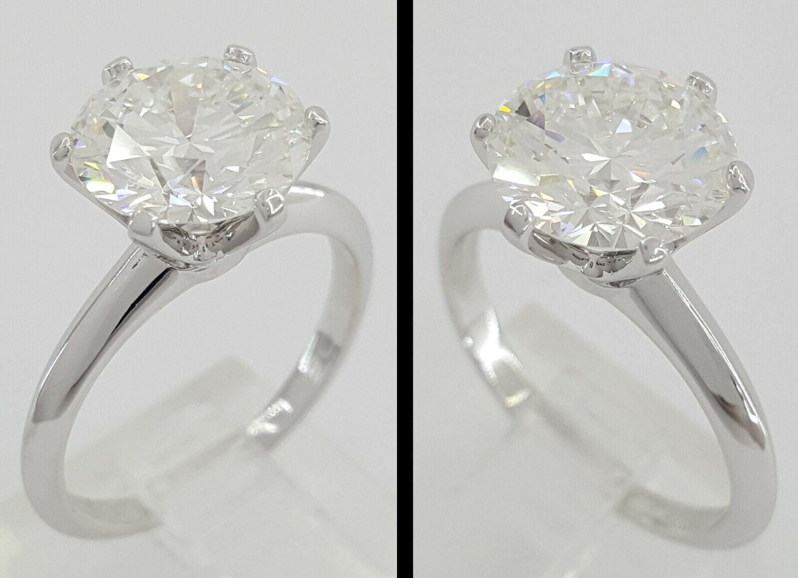 Tiffany & Co Solitaire Round 3.08 ct Diamond Platinum Engagement Ring Rtl $150K