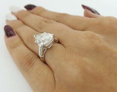 Pear & Baguette Diamond 6.69 ct Platinum Engagement Ring GIA Flawless Rtl $260k