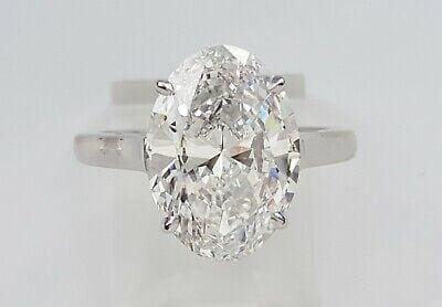 Tiffany & Co Platinum Oval 5.01 ct Diamond Solitaire Engagement Ring Rtl $500k
