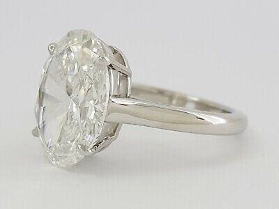 Tiffany & Co Platinum Oval 5.01 ct Diamond Solitaire Engagement Ring Rtl $500k