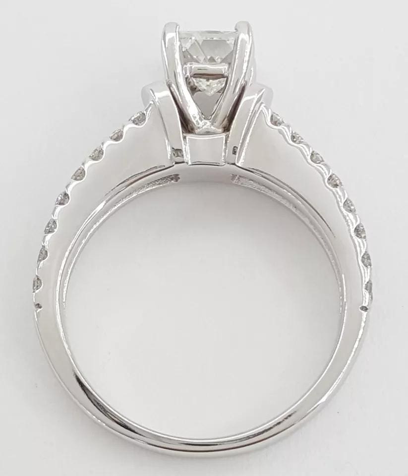 Princess Brilliant Cut Diamond Split Shank Engagement Ring 1.25 ct Retail 2,995