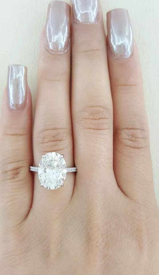 Tiffany & Co Novo Oval Diamond Engagement Ring 5.26 ct Platinum Retail $265k
