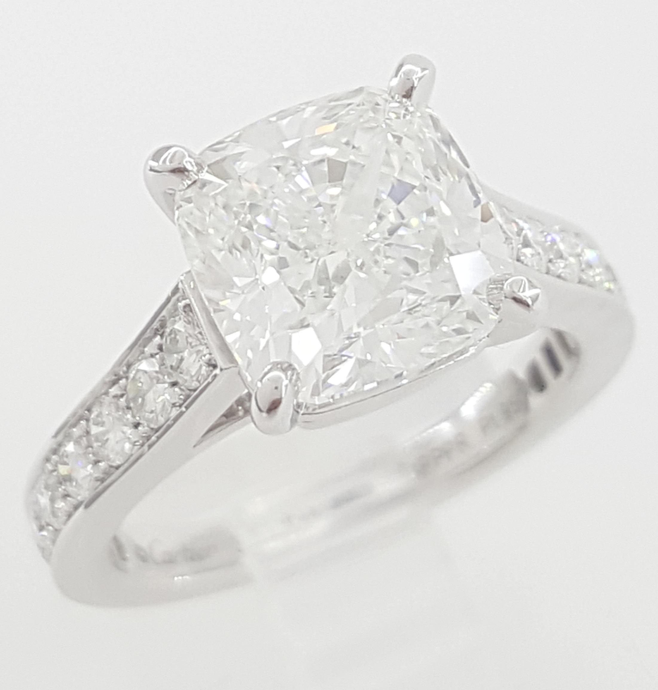 Cartier 1895 Cushion Diamond Solitaire Engagement Ring 4.03 ct Rtl $150K