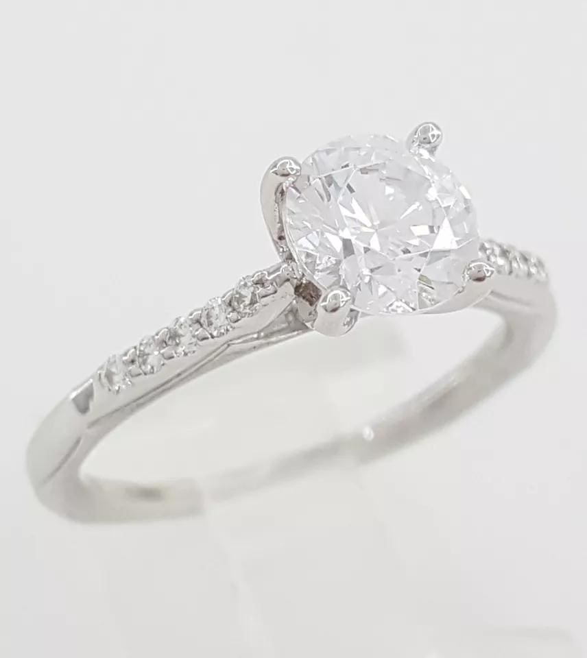 Ritani Semi-Mount Diamond Engagement Ring 0.1 ct 18k White Gold 1RZ2841 RT $1.8k