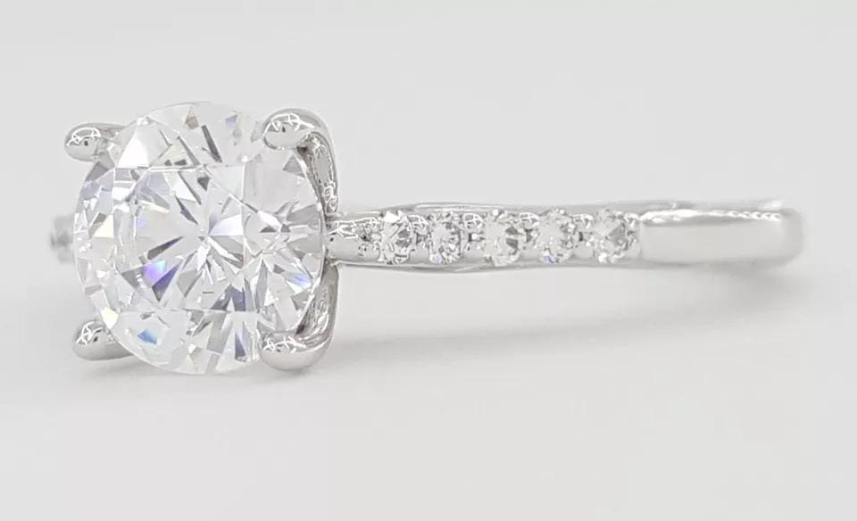 Ritani Semi-Mount Diamond Engagement Ring 0.1 ct 18k White Gold 1RZ2841 RT $1.8k