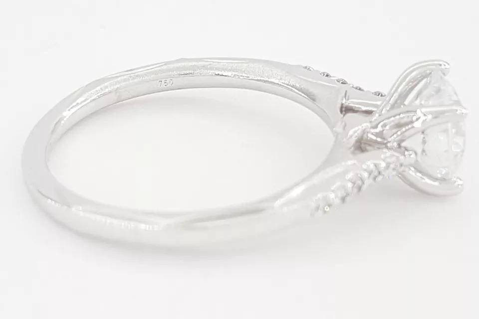 Ritani Semi-Mount Diamond Engagement Ring 0.1 ct 18k White Gold 1RZ2841 RT $1.8k