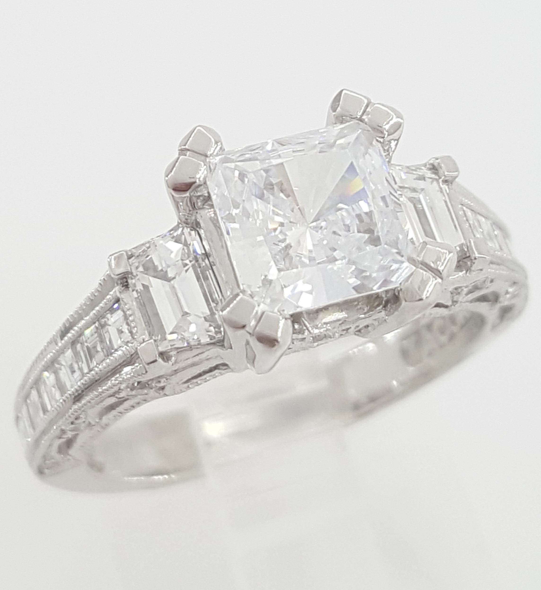 Tacori Reverse Crescent Plat 1.10 ct Semi-Mount HT2509 PR1/2X Engagement Ring