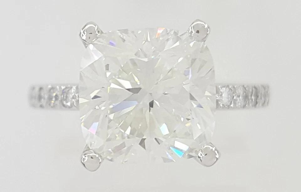 Tiffany & Co Novo Cushion Cut Diamond Engagement Ring 3.18 ct Retail $115,000