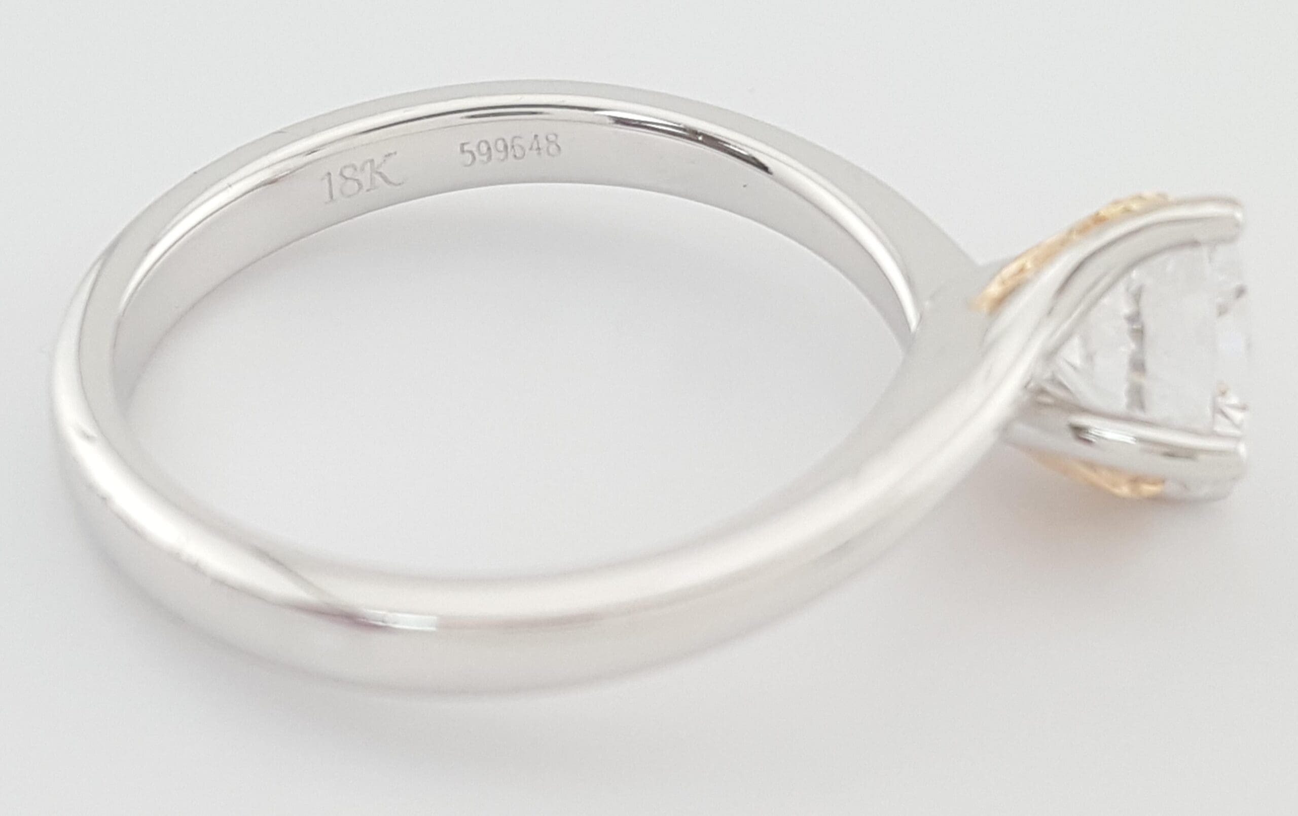 Simon G MR2956 Solitaire Semi-Mount 18k White & Rose Gold Engagement Ring $1,830