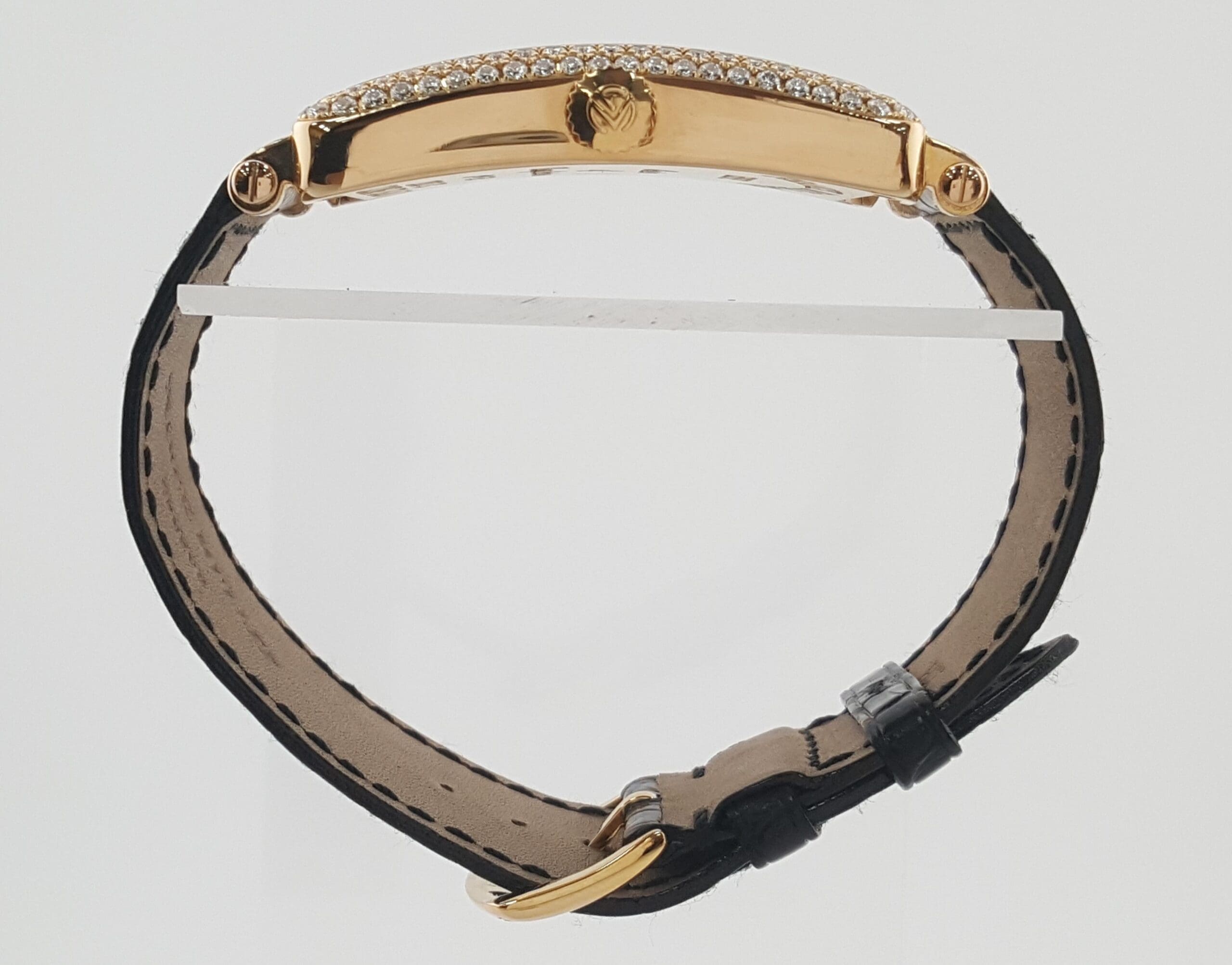 Franck Muller Long Island 1000 SC Diamond 18k Gold Crocodile Strap B&P 43x31mm