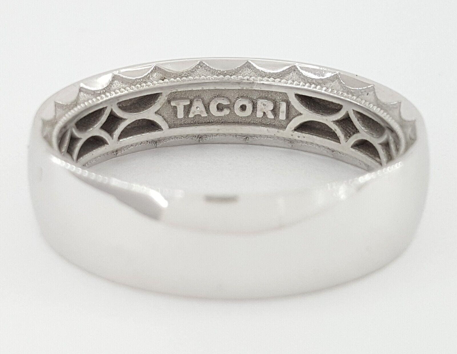 TACORI Sculpted Crescent 111-6 6mm Men's 18k White Gold Wedding Band Rtl 4,110