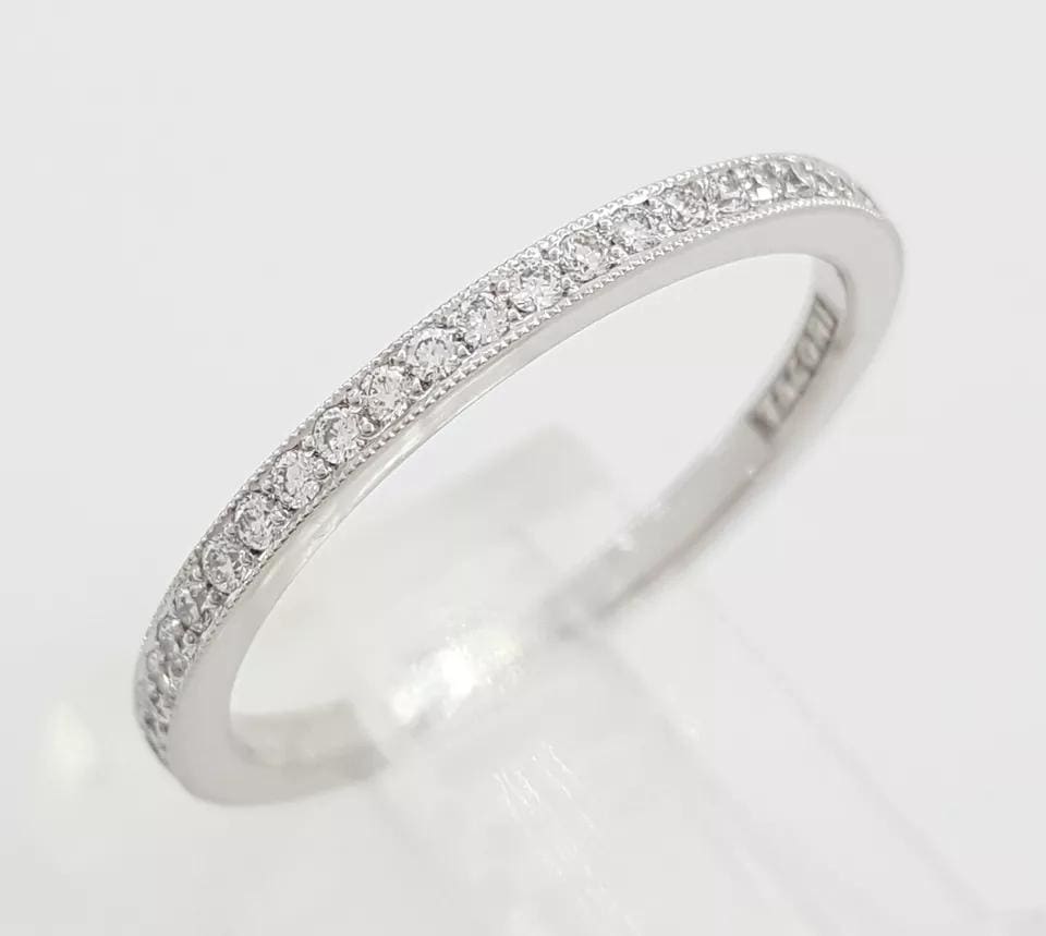 Tacori Ribbon 2526ETML Milgrain Diamond Wedding Eternity Band Ring 0.31 ct 4,315