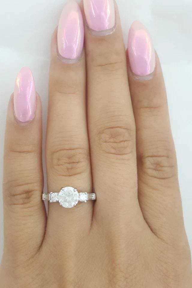 Tacori Crescent Semi-Mount Platinum Round Engagement Ring 0.31 ct Rtl $3,980