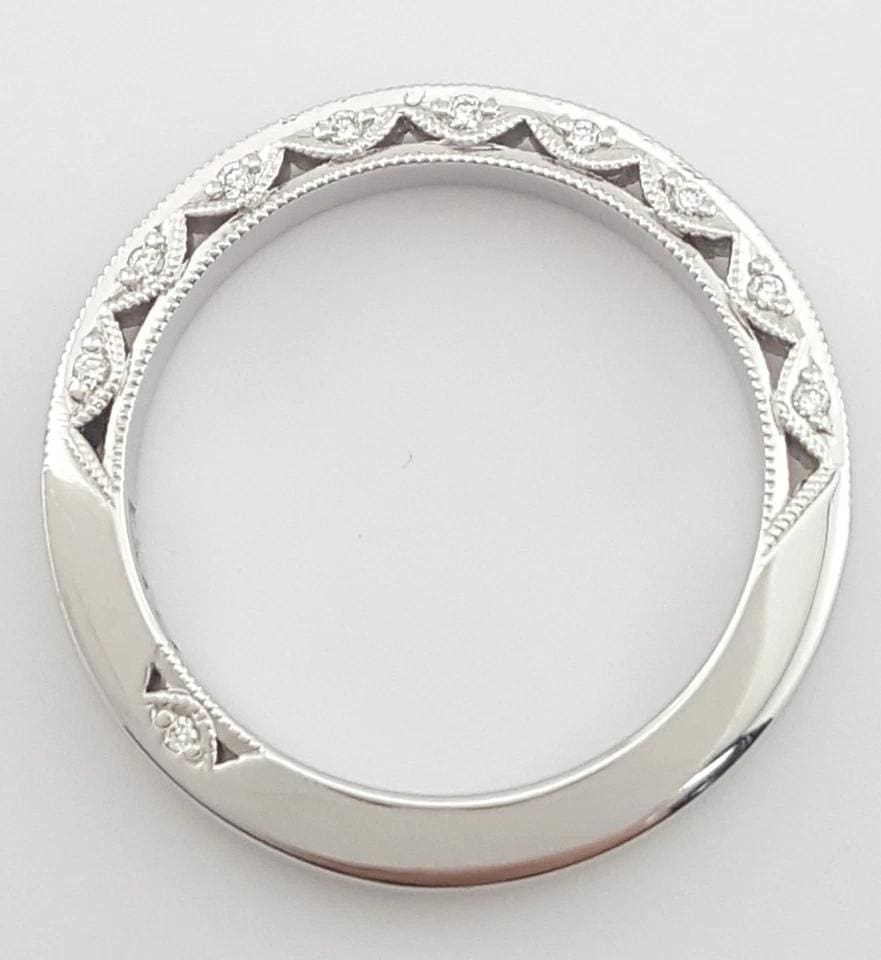 Tacori Classic Crescent Round Diamond Platinum 0.22 ct Wedding Band 2616B12X