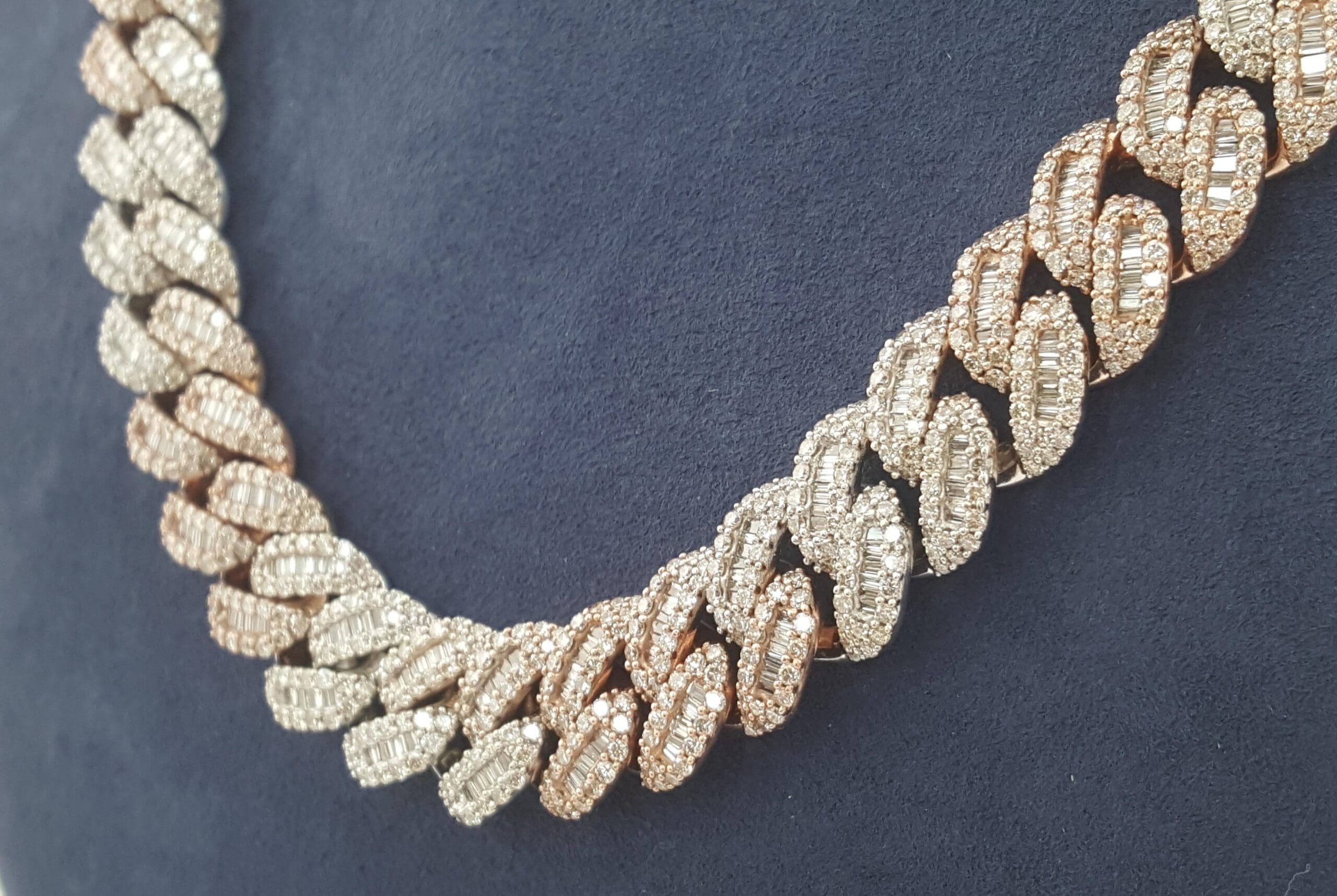 Johnny Dang Cuban Chain Diamond Necklace 40 ct 10K 2-Tone Gold 15mm 178 Grams