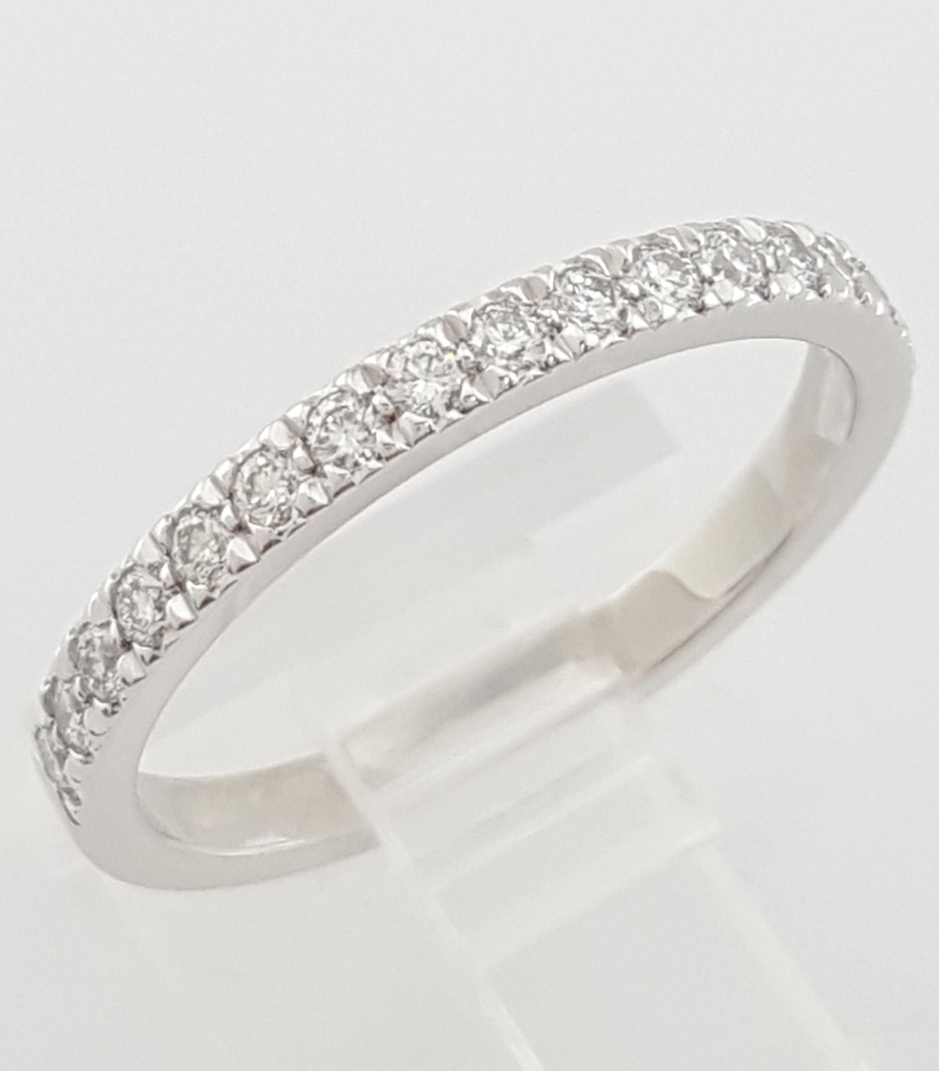 Tiffany & Co Novo Half Circle Diamond Wedding Band Ring 0.25 ct Plat 2mm $3,400