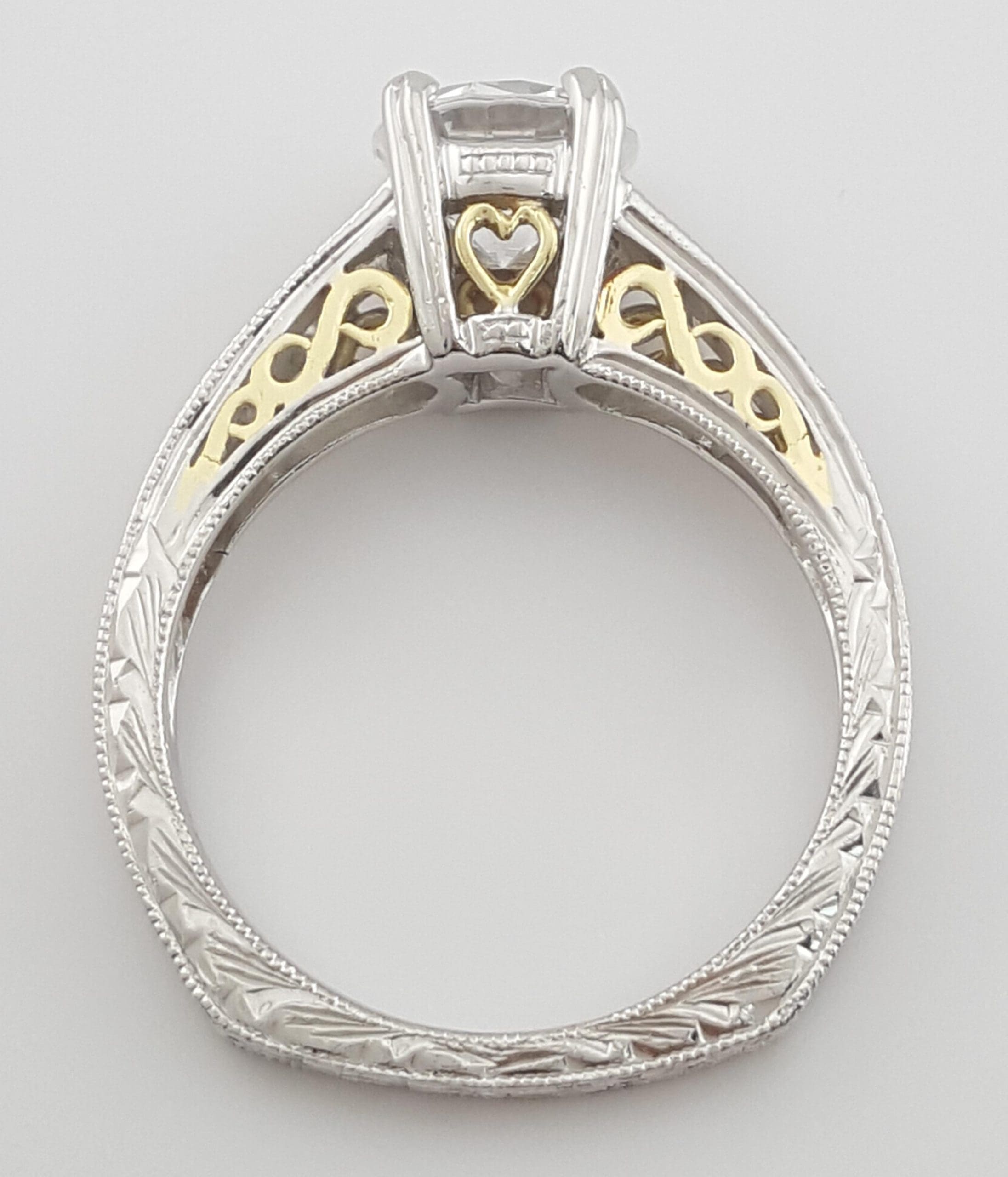 Tacori Semi-Mount Diamond 67201 Engagement Ring 0.33 ct Plat & 18k Gold $5,360