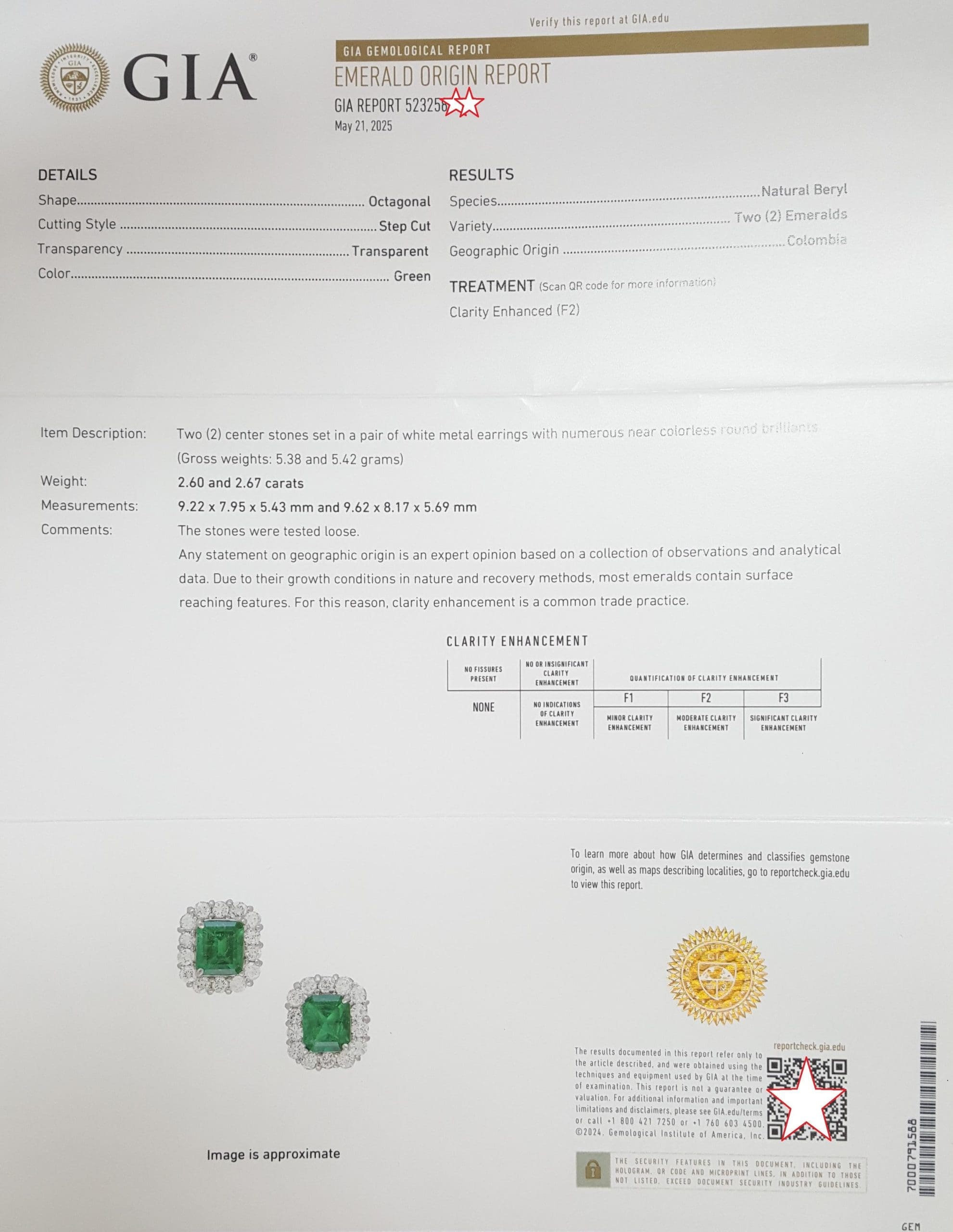 Colombian Green Emerald & Diamond Halo Earrings 8.27 ct 18K White Gold Rtl $35K