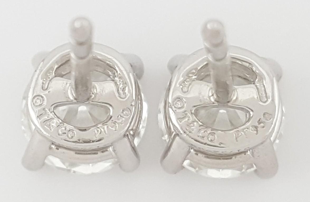 Tiffany & Co Round Diamond Solitaire Stud Earrings 2.32 ct Retail $43.9K