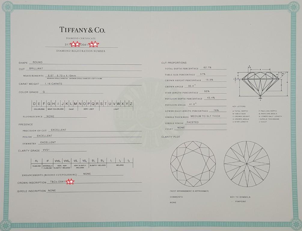 Tiffany & Co Round Diamond Solitaire Stud Earrings 2.32 ct Retail $43.9K