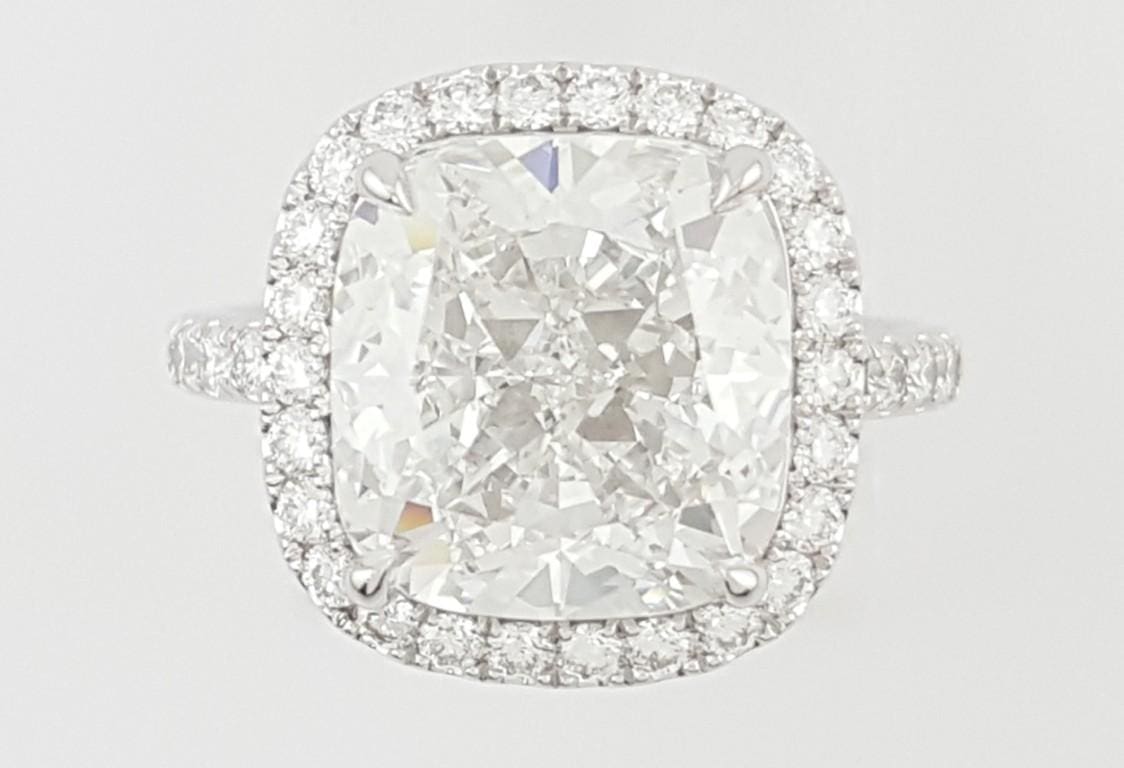 Harry Winston The One Cushion Cut Diamond Engagement Ring 7.67 ct Retail $600K