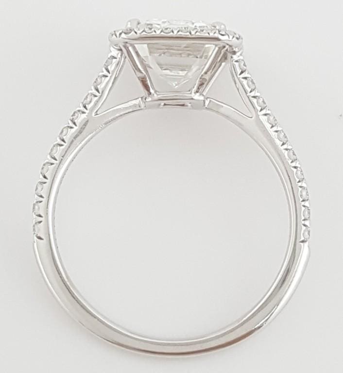 Tiffany & Co Soleste Emerald Cut Halo Diamond Engagement Ring 3 ct Retail $74k