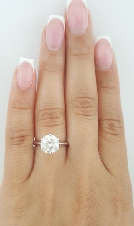 Tiffany & Co Round Diamond Solitaire Engagement Ring 2.16 ct Platinum Rtl $57K