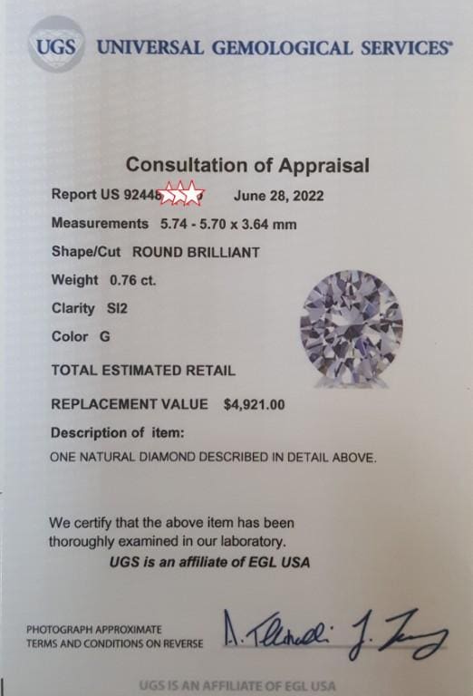 Natural Round Brilliant Cut Diamond Stud Earrings 1.52 ct 14k W Gold Retail $8K