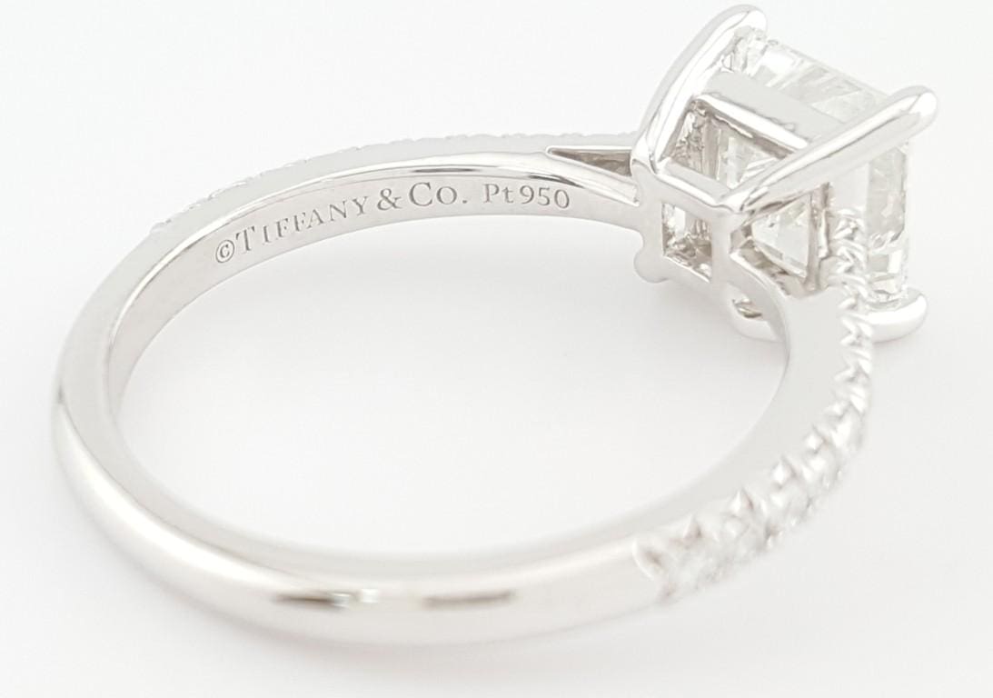 Tiffany & Co Forever Novo Princess Diamond Engagement Ring 1.36 ct Rtl $18,700