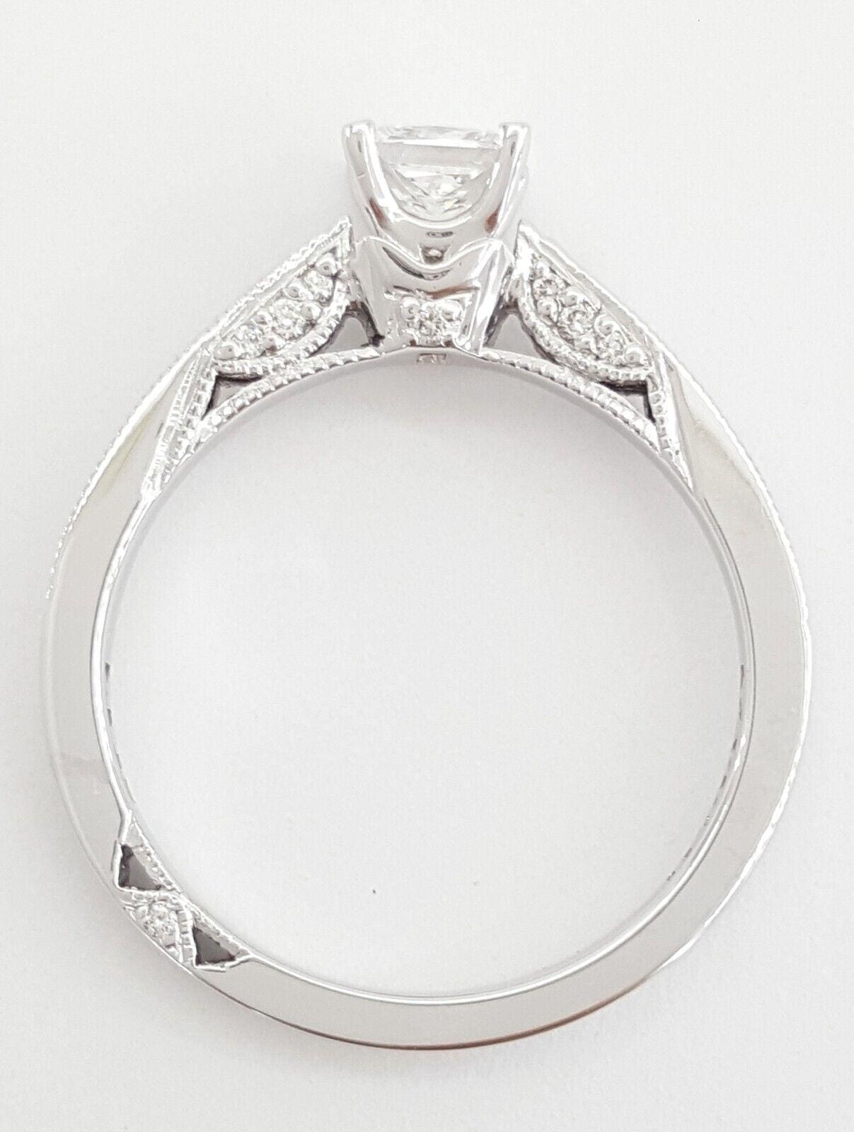 Simply Tacori 2576SM 0.83 ct Princess Cut Diamond 18k White Gold Engagement Ring