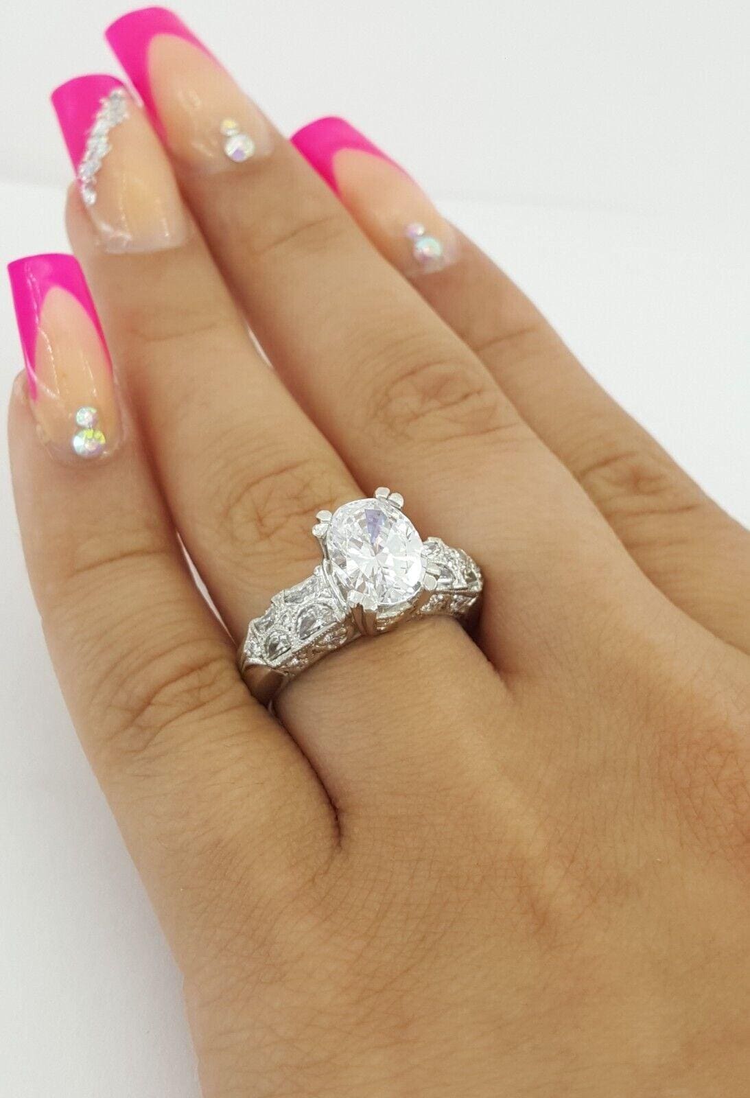 Tacori Oval Platinum Semi-Mount Engagement Ring 0.75 ct Rtl 9,040