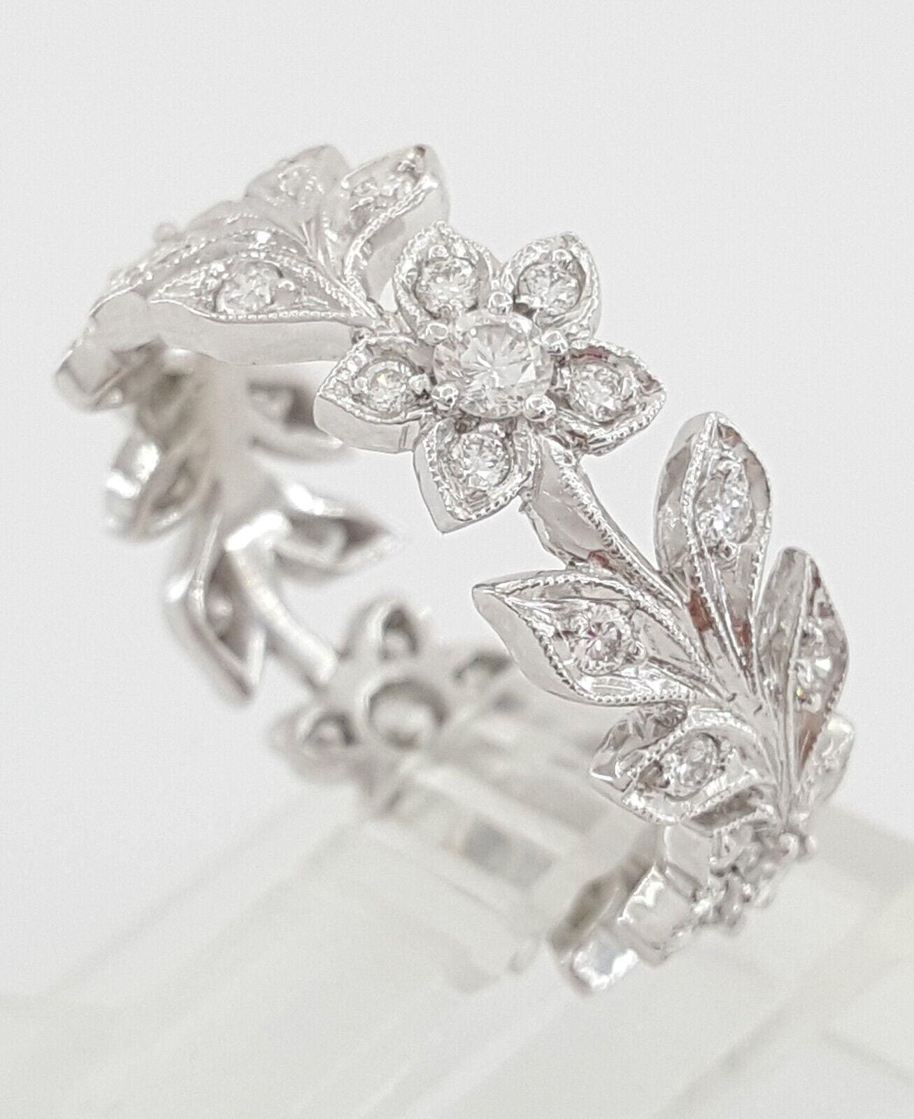 Jack KELEGE 0.65 ct Round Diamond Flower Ring Platinum 6.8 mm KPBD607 Rtl 5,100