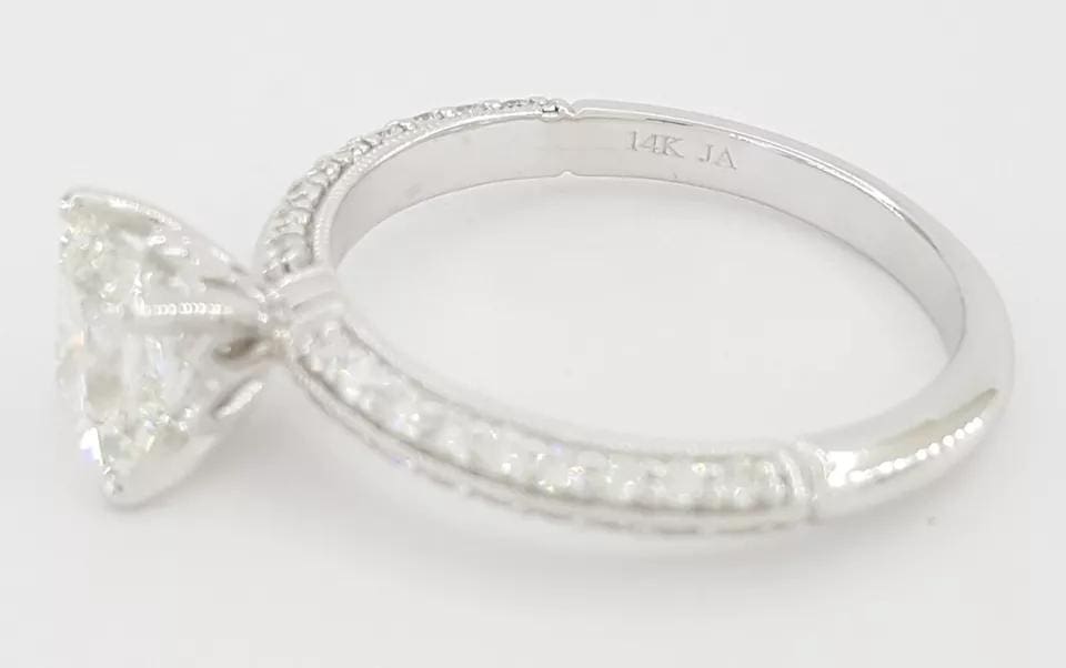 Princess Brilliant Cut Diamond Pave Engagement Ring 1.13 ct 14K WG Rtl 6K